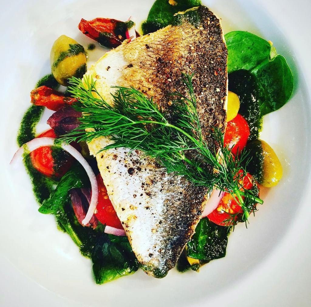 Pan-Seared Sea Bream with Olive Oil and Fresh Dill