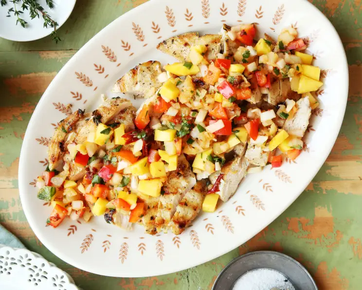 Sautéed Chicken Breast with Mango-Pineapple Salsa