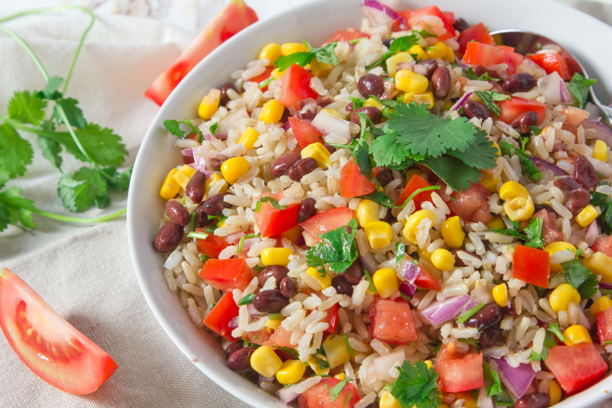 Stovetop Mexican-Style Black Bean and Corn Rice Bowl