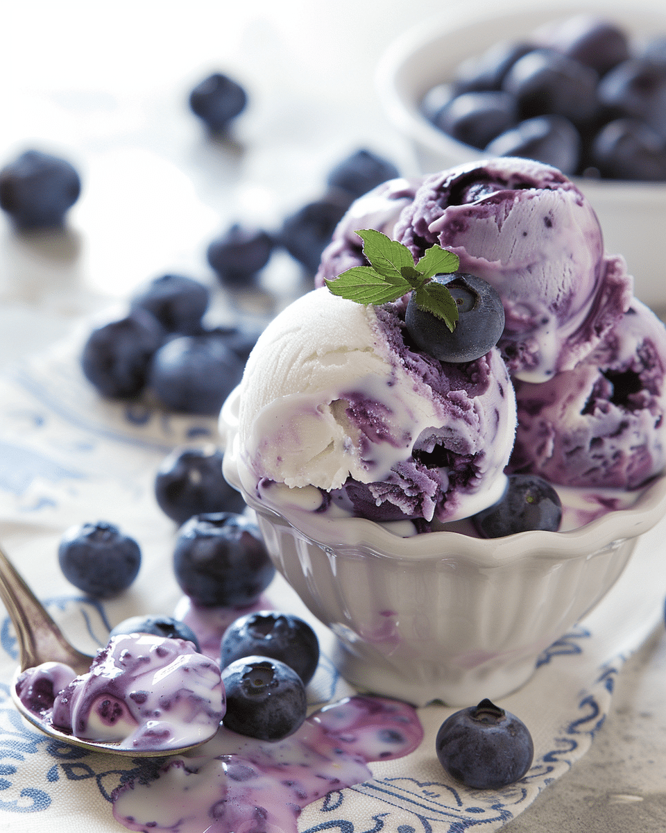 Glacial Blueberry and White Chocolate Frozen Yogurt