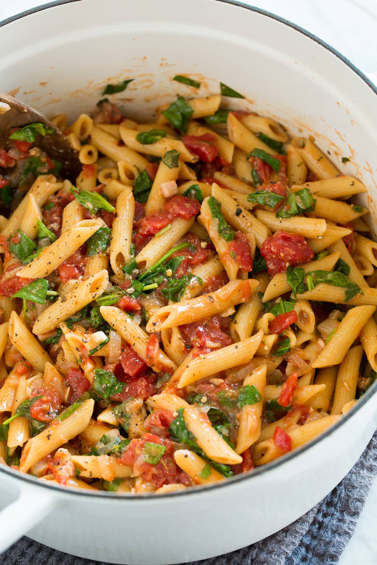 One-Pot Spiced Tomato Penne with Basil