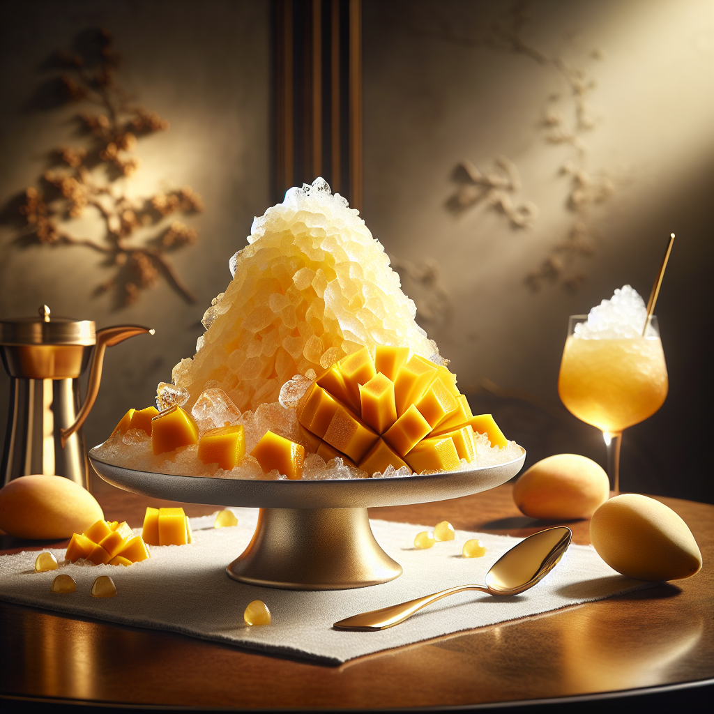 Taiwanese Shaved Ice with Mango and Condensed Milk