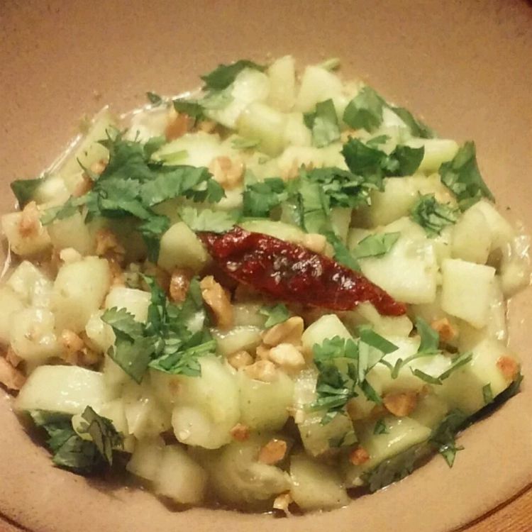 Gujarati-Style Stirred Cucumber and Peanut Salad