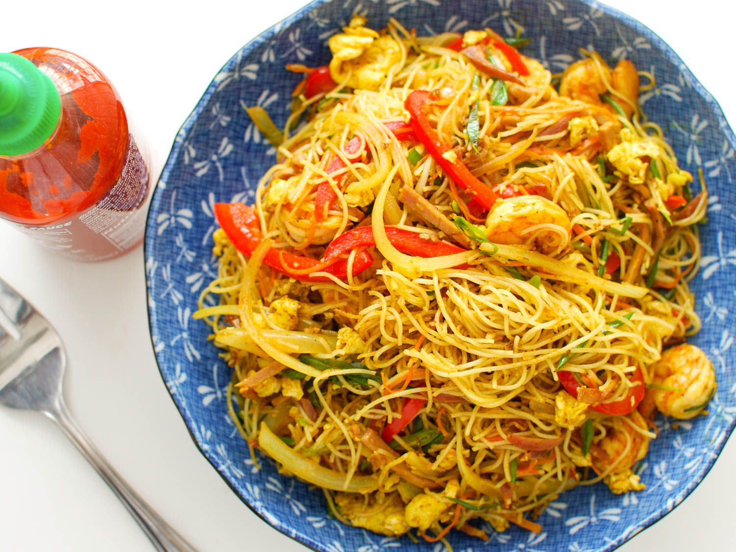 Stir-Fried Singapore Noodles with Shrimp and Curry Powder