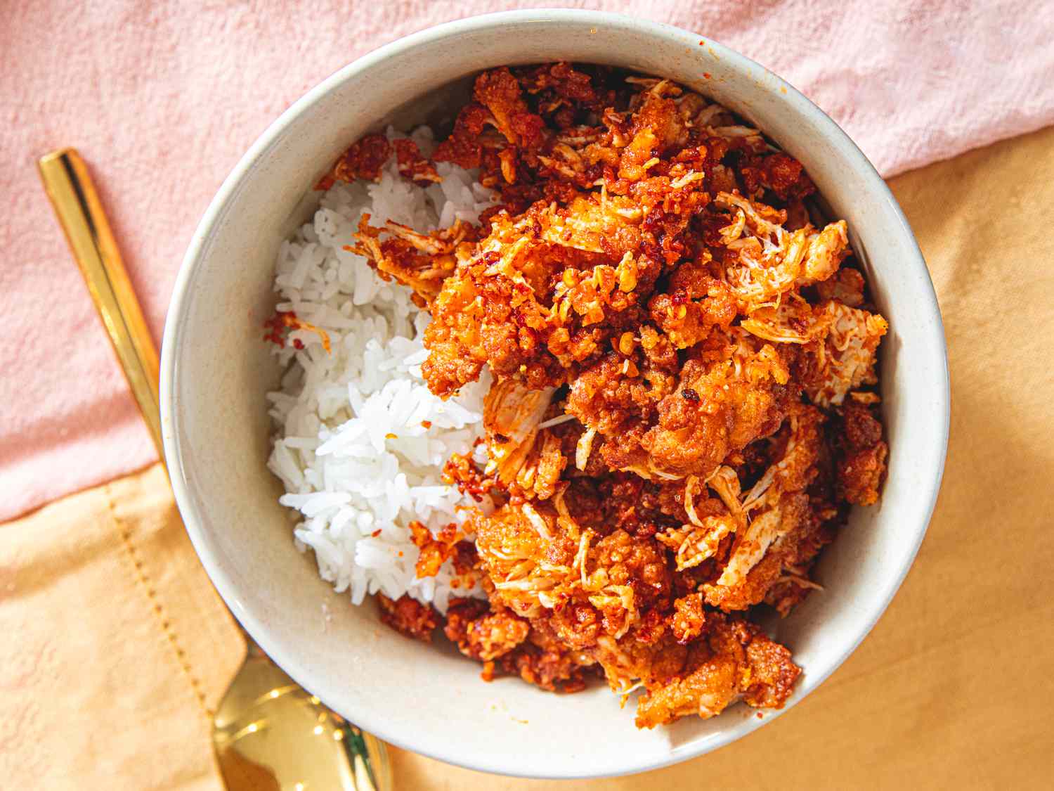 Sambal Stir-Fried Chicken with Crispy Shallots