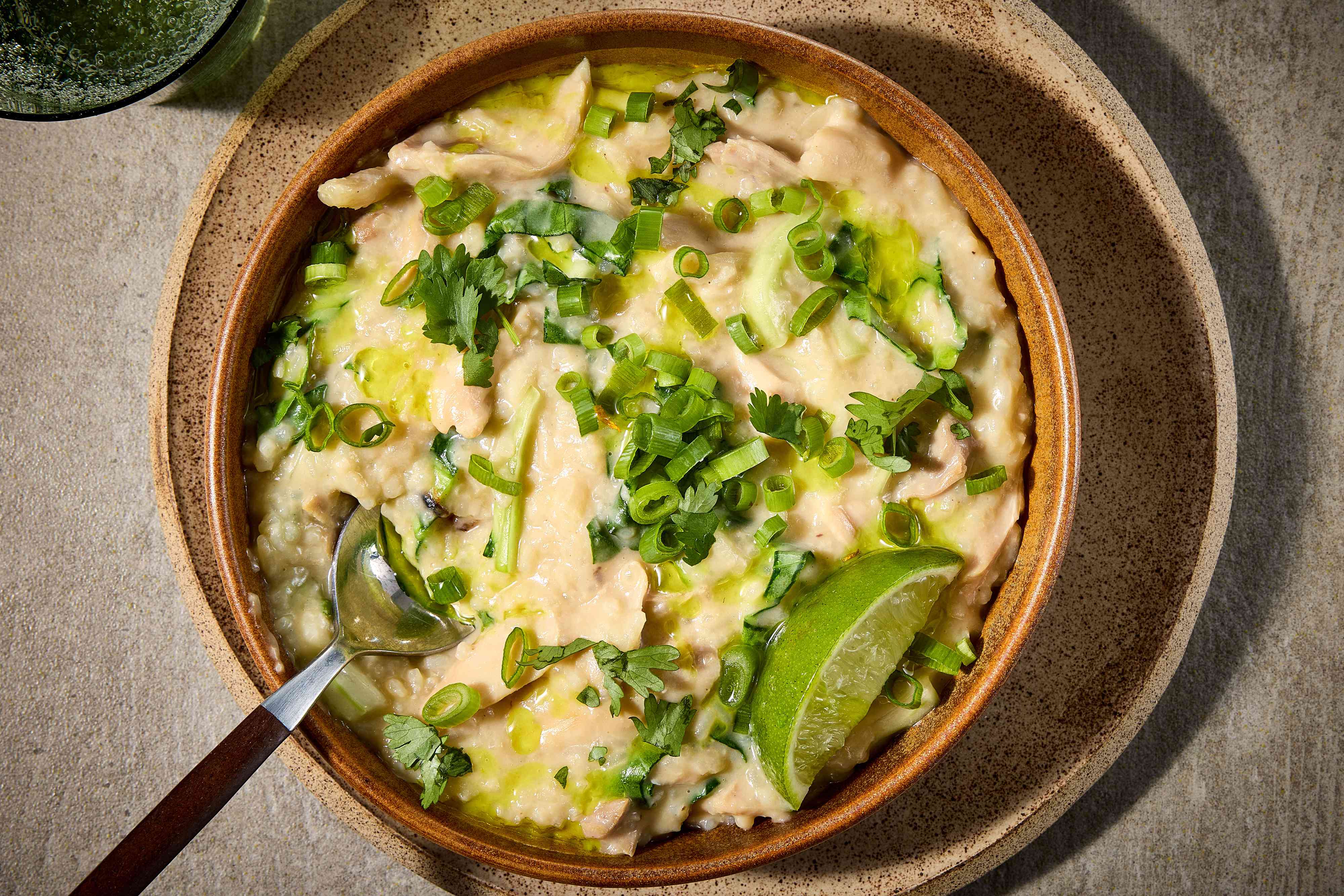 Coconut Rice Porridge with Ginger and Scallions