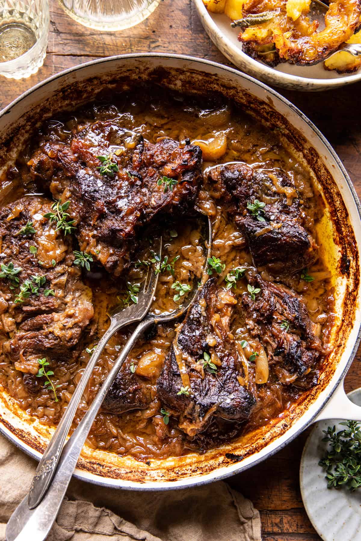 Whiskey-Braised Beef with Roasted Root Vegetables