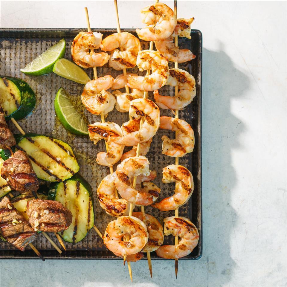 Tequila-Lime Grilled Shrimp Skewers with Cilantro Sauce