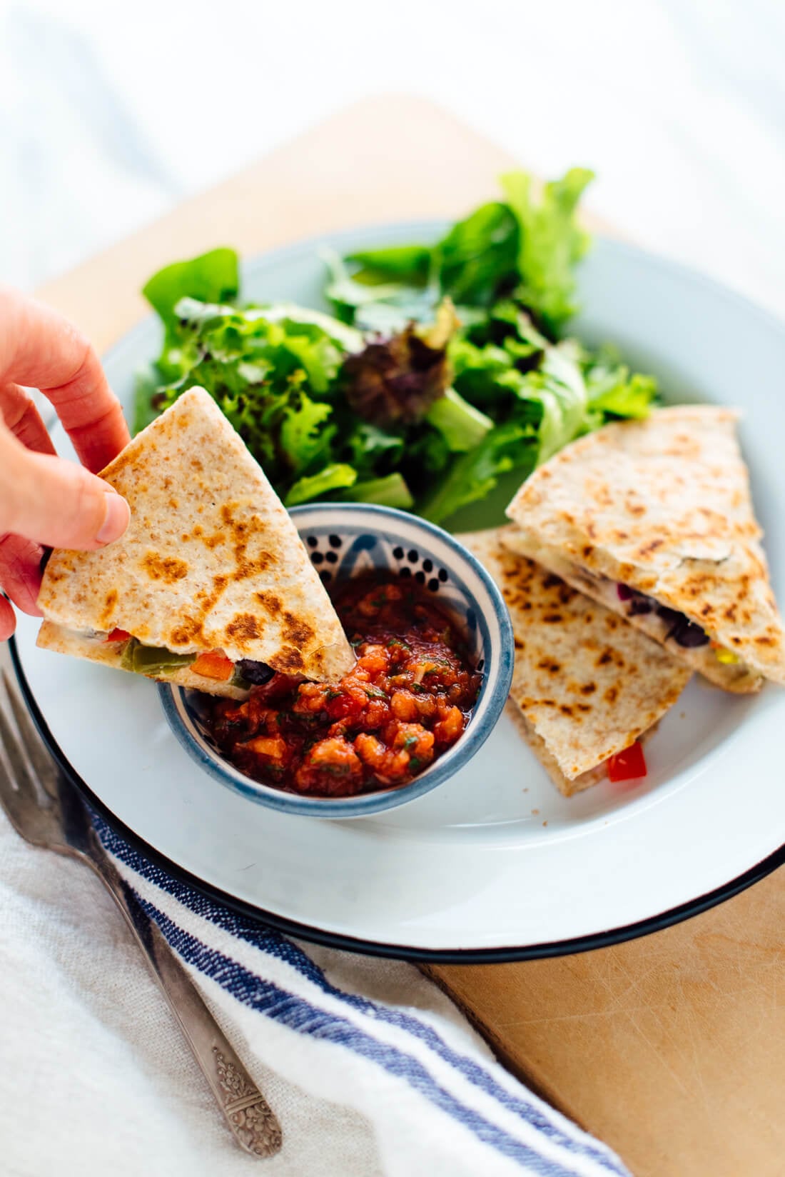 Game Day Spicy Black Bean & Corn Quesadillas
