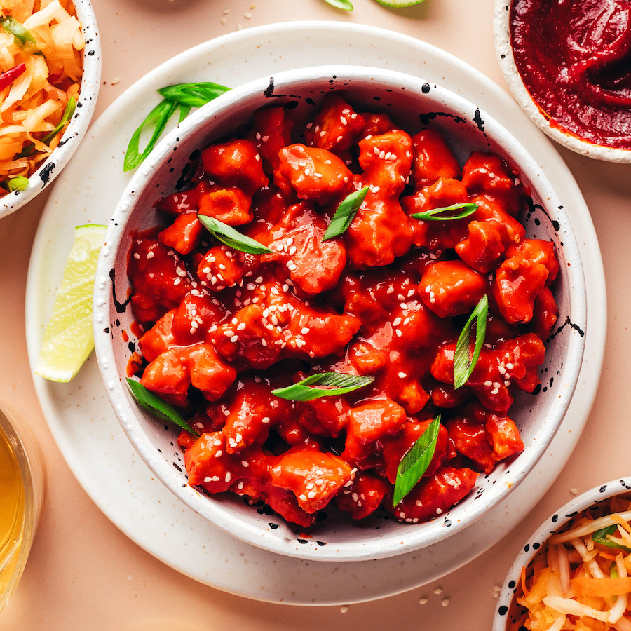 Spicy Korean-Inspired Tofu Stir Fry with Garlic and Gochujang