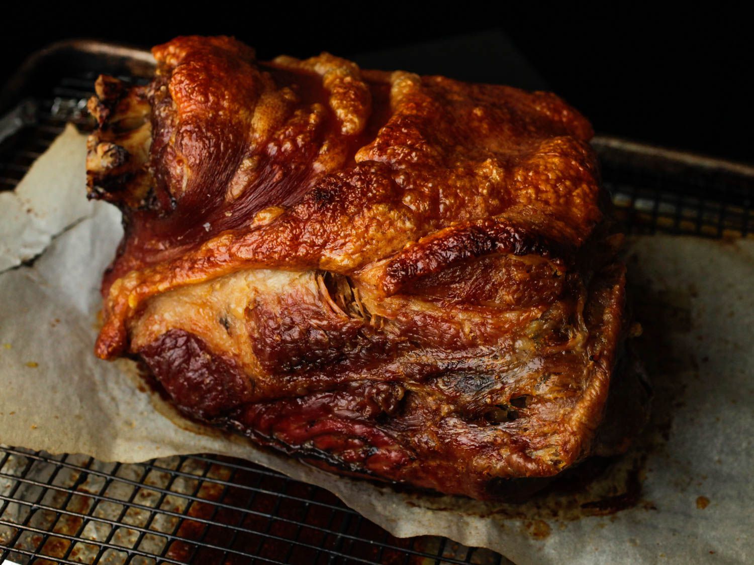 Slow-Roasted Pork Shoulder with Chimichurri Sauce