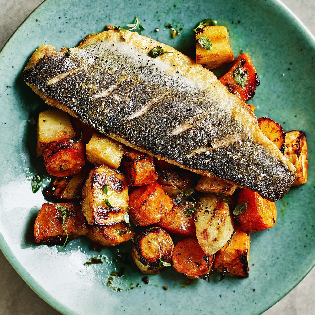 Pan-Glazed Sea Bass with Citrus and Cumin