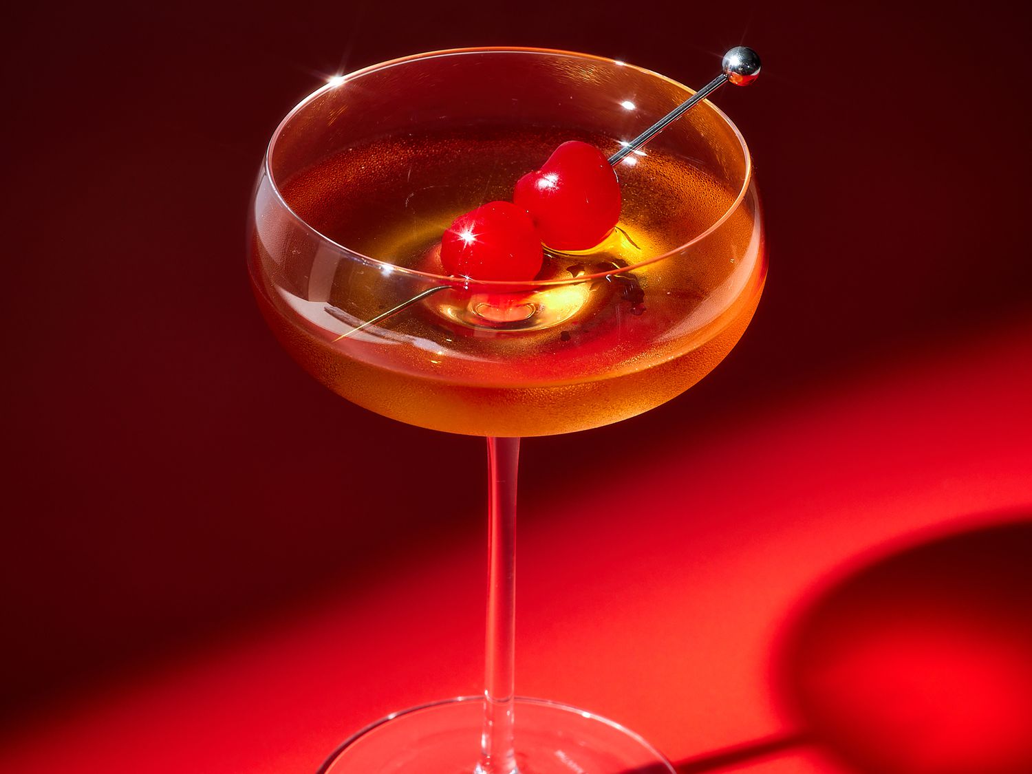 Signature Missouri Manhattan Cocktail with Cherry and Citrus