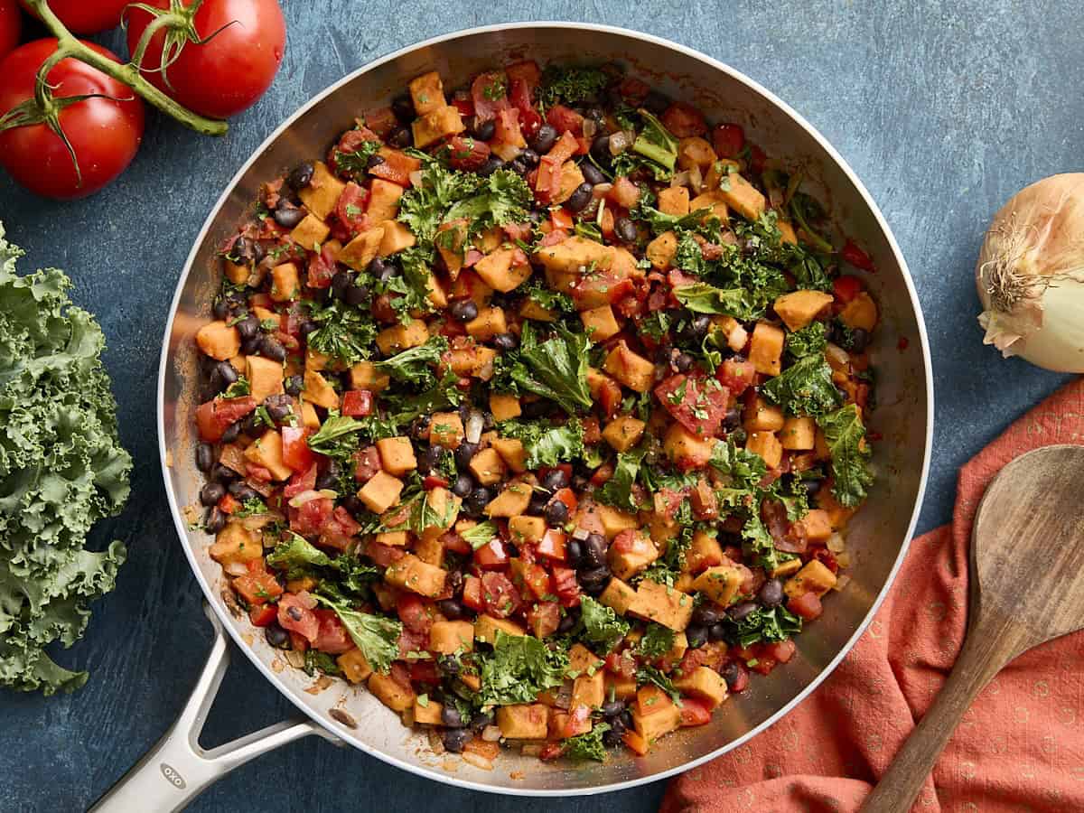 Half-Baked Sweet Potato and Black Bean Skillet