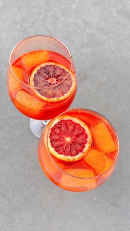 Citrus-Honey Aperol Spritz with Orange Twist