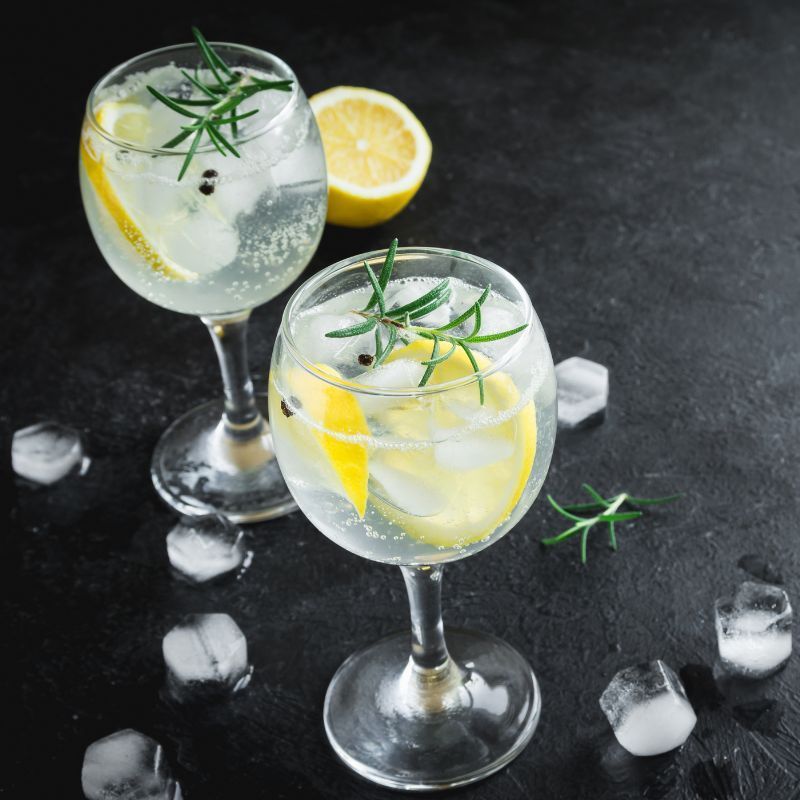 Rosemary-Garlic Infused Gin and Tonic