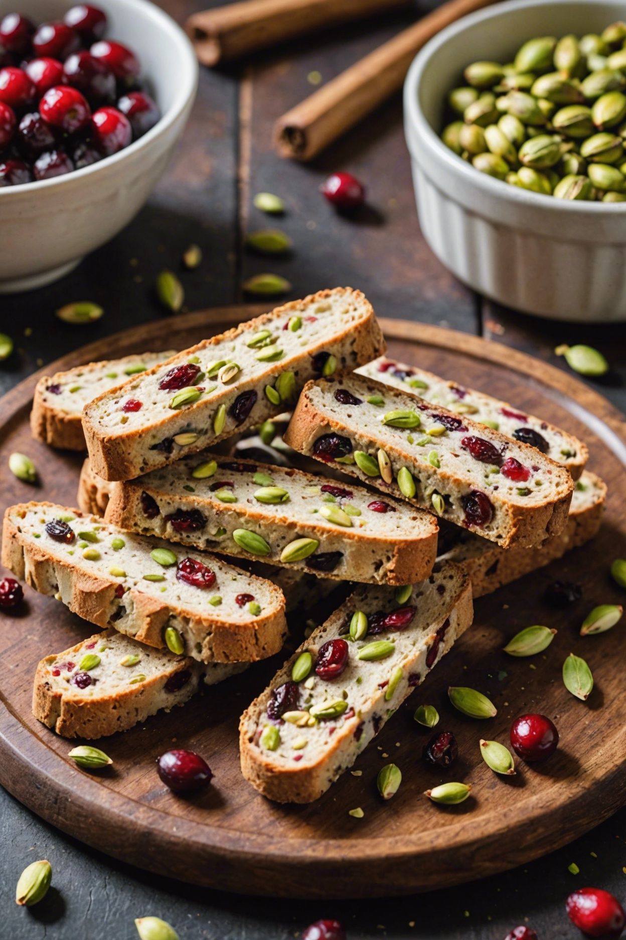 Bentley-Inspired Pistachio and Dark Chocolate Biscotti