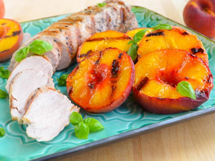 Smoky Mezcal-Peach Glazed Pork Tenderloin