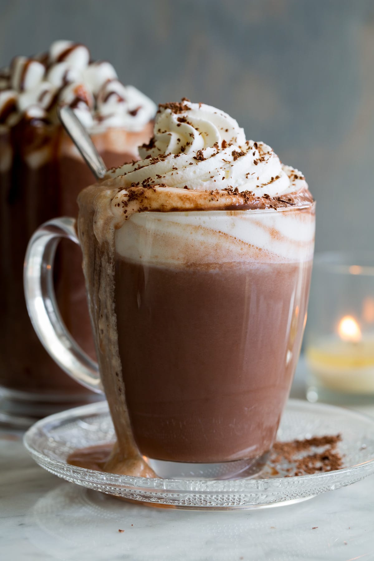 Snow-Capped Hot Chocolate with Whipped Vanilla Cream