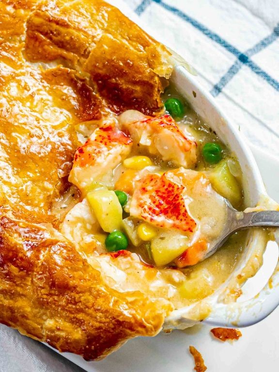 Lobster Pot Pie with Tarragon and Puff Pastry