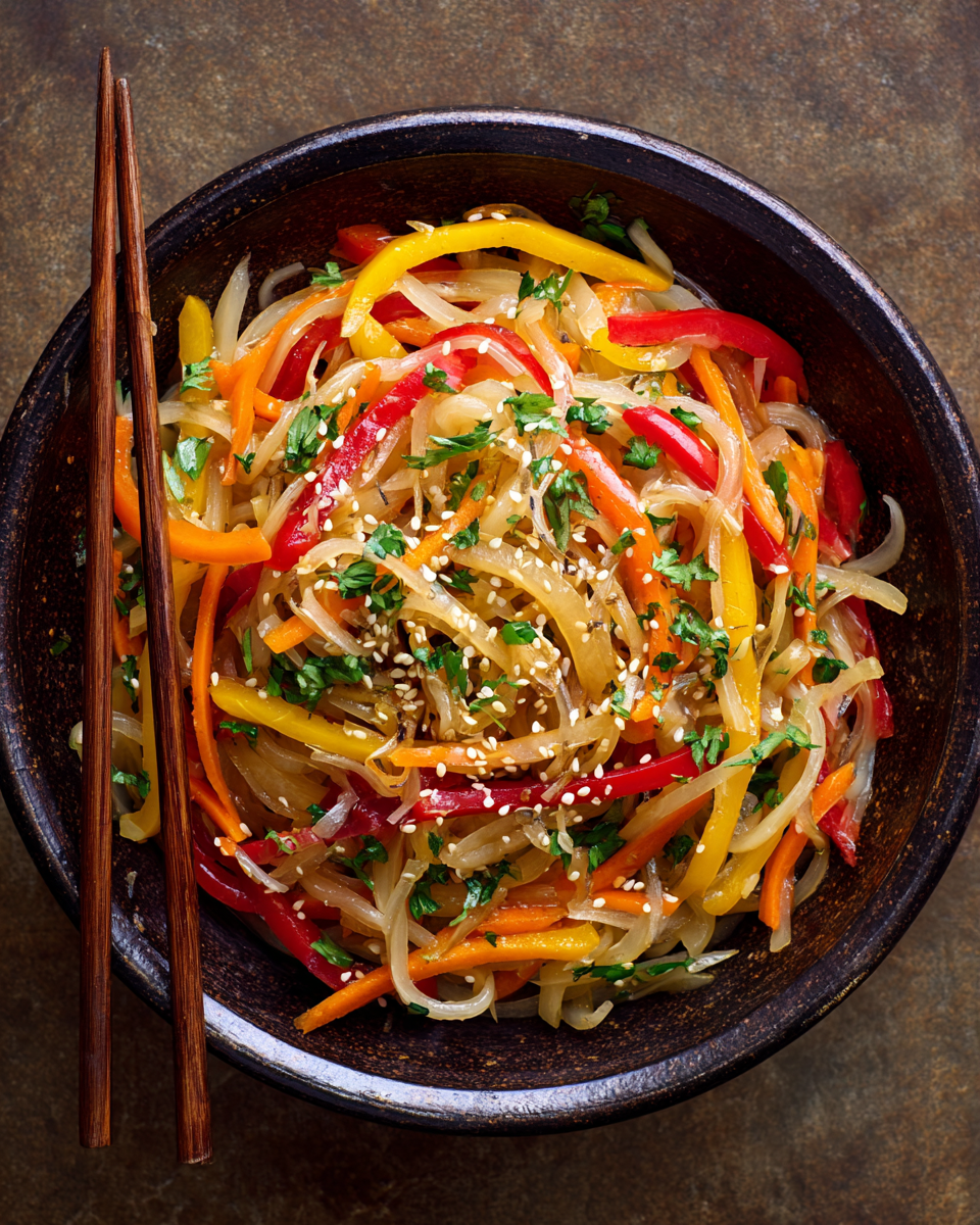 Kohlrabi Noodle Stir-Fry with Ginger and Sesame