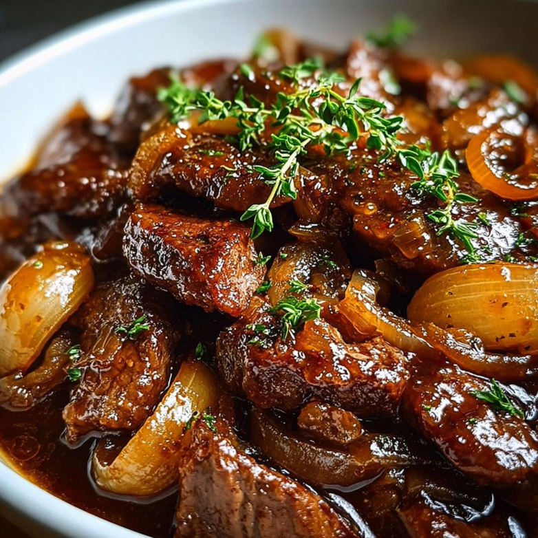 Sautéed Beef Strips with Red Wine Vinegar and Roasted Cauliflower