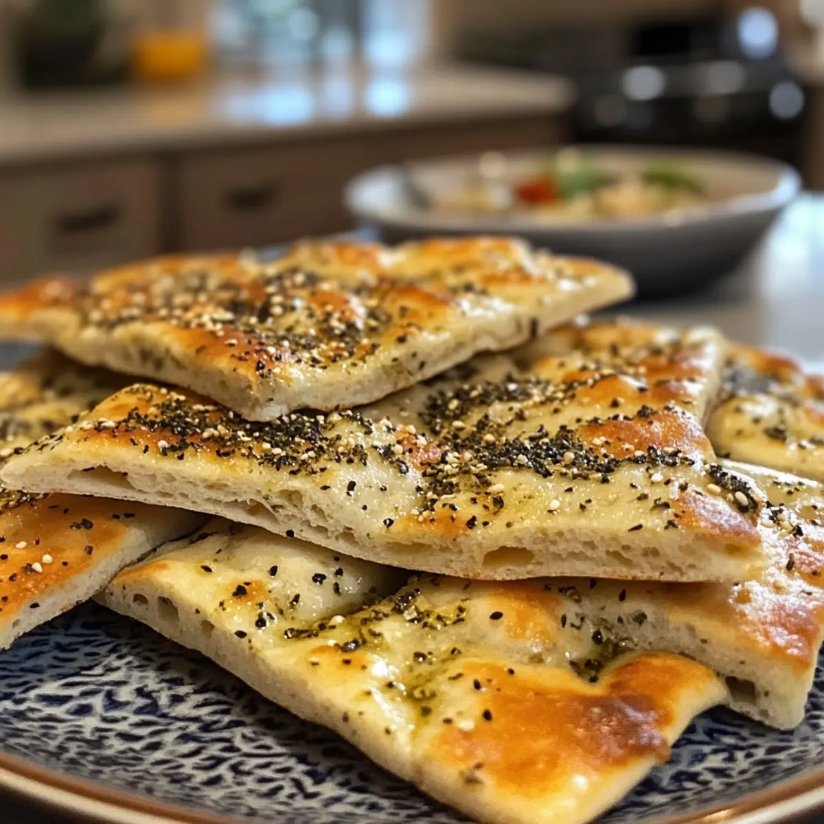 Folded Flatbread Sandwich with Roasted Vegetables and Za'atar Yogurt
