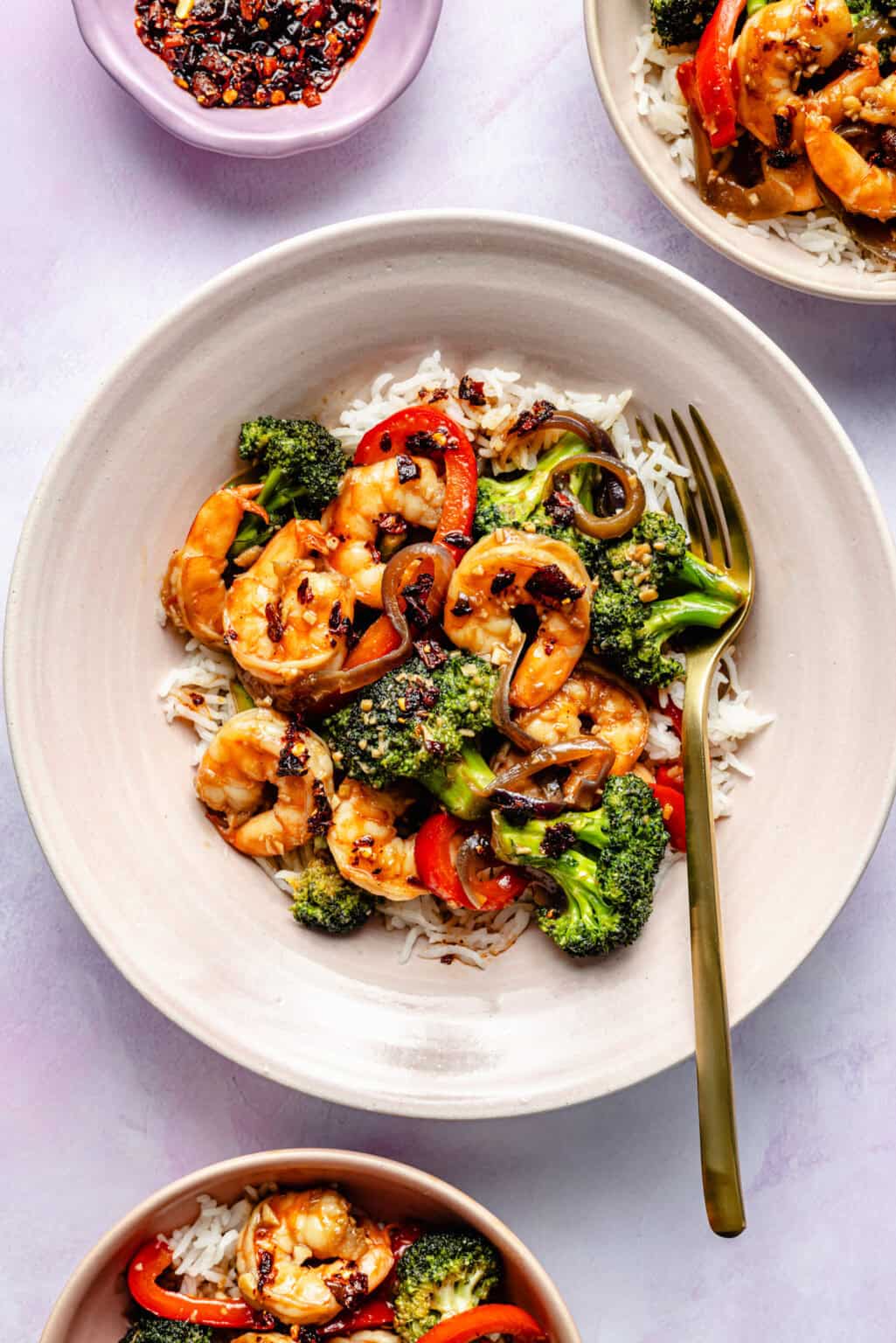 Ginger-Lime Shrimp Stir-Fry with Broccoli and Bell Peppers