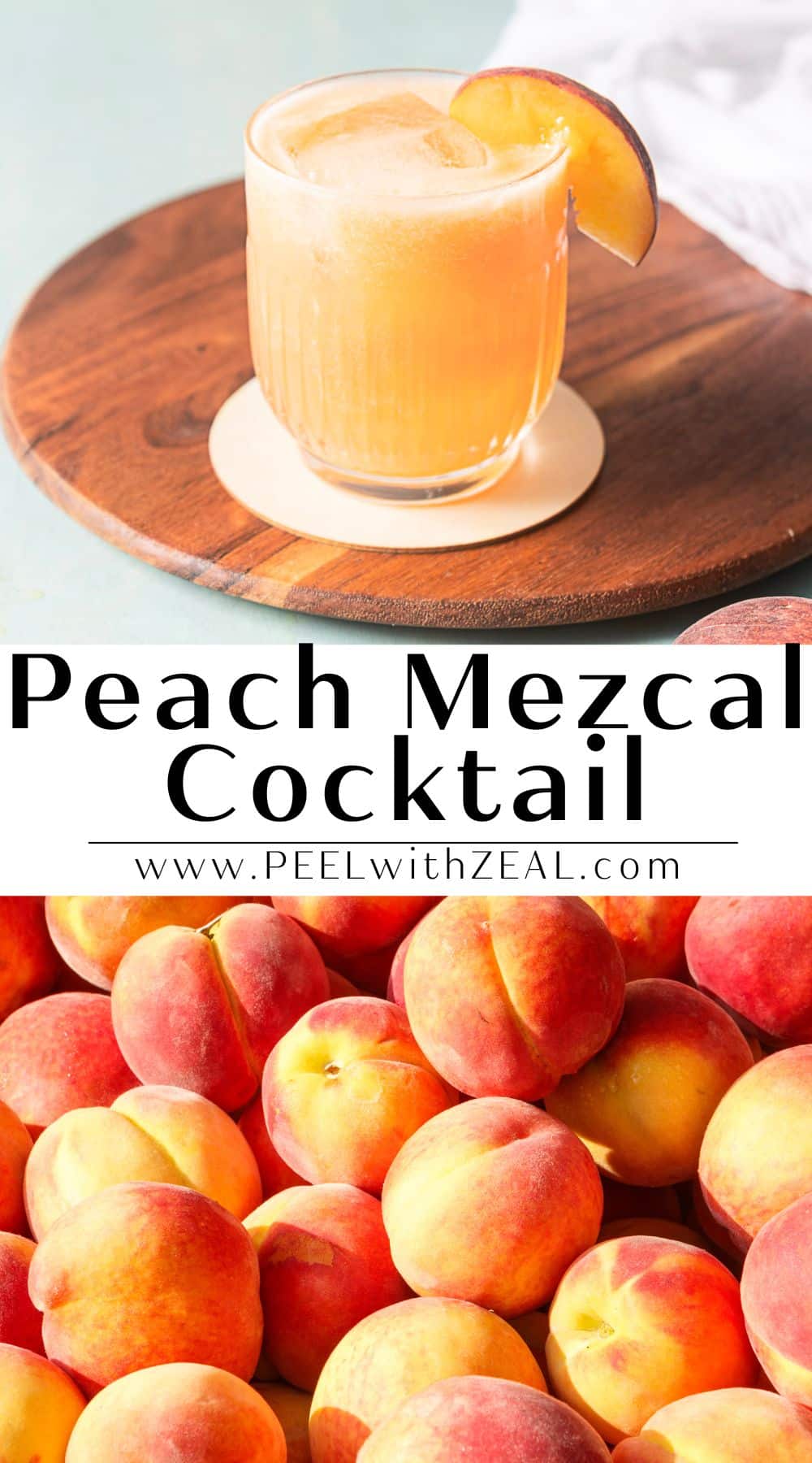 Mezcal-Peach Pechuga Cocktail with Citrus Punch