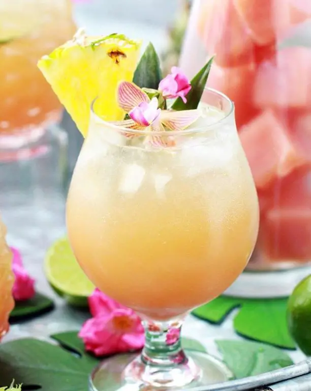 Tropical Summer Punch with Pineapple, Guava, and Mint