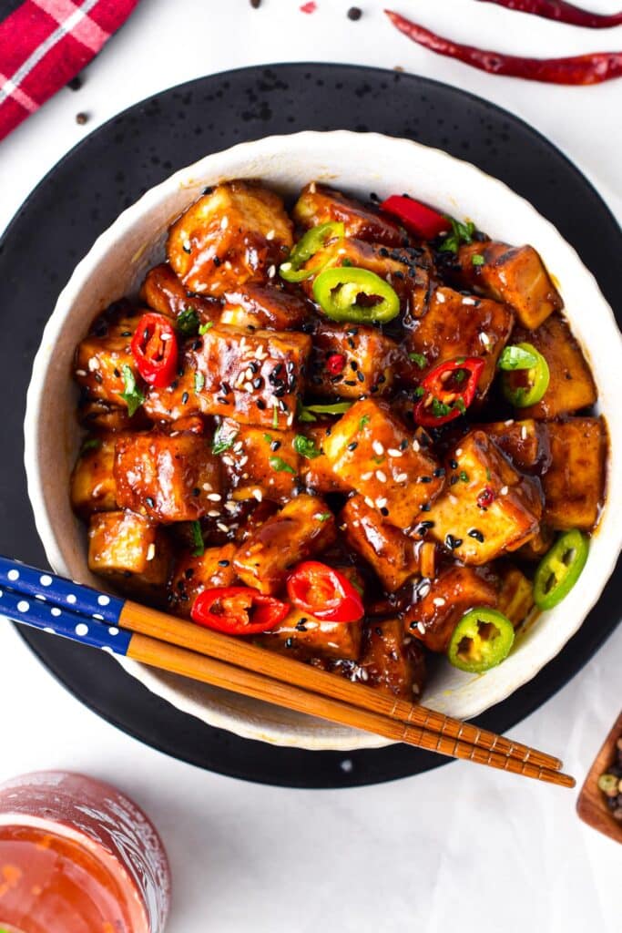 Stir-Fried Tofu with Szechuan Peppercorn Chili Sauce