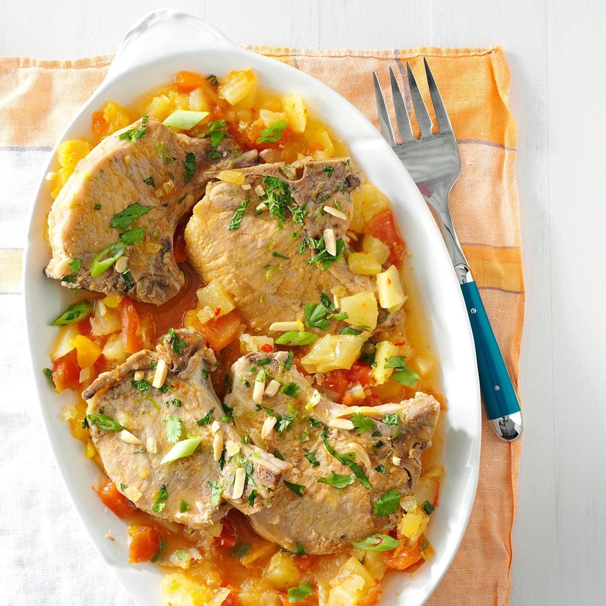 Pan-Seared Pork Chops with Tropical Pineapple Salsa
