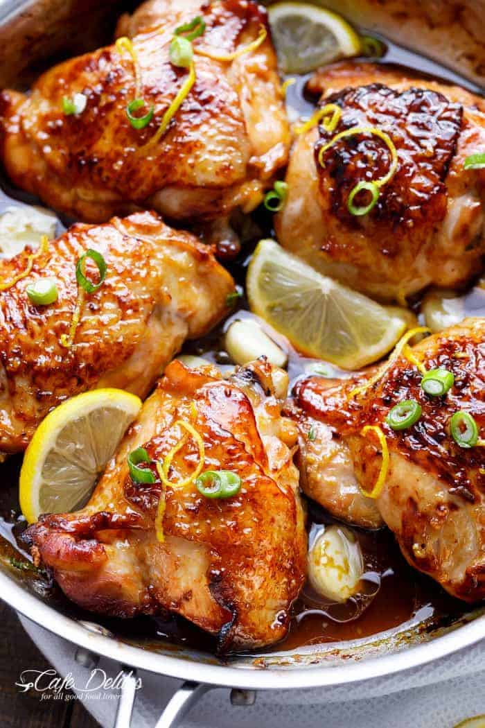 Pan-Seared Chicken Thighs with Roasted Carrot and Herb Salad