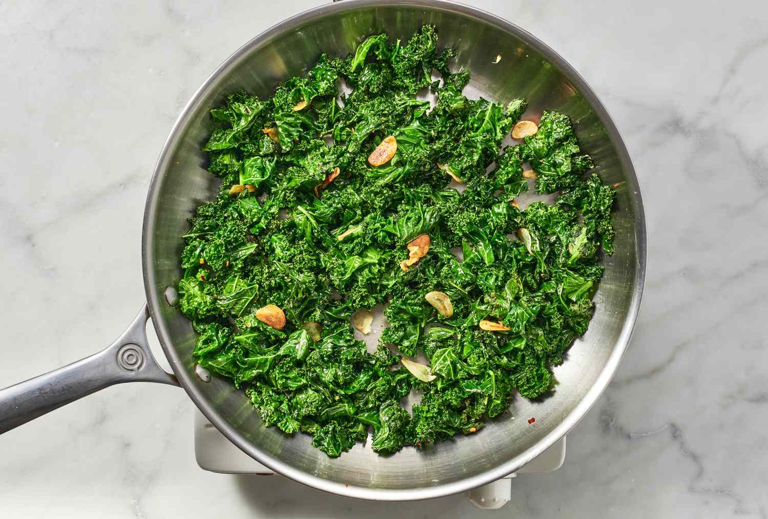 Sautéed Kale and Garlic with Lemon and Toasted Pine Nuts