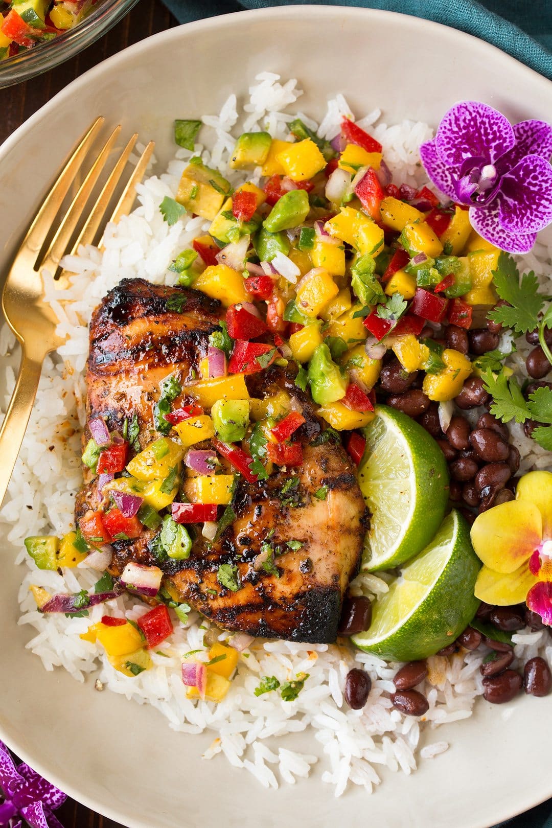 Caribbean-Inspired Spiced Chicken with Mango Salsa