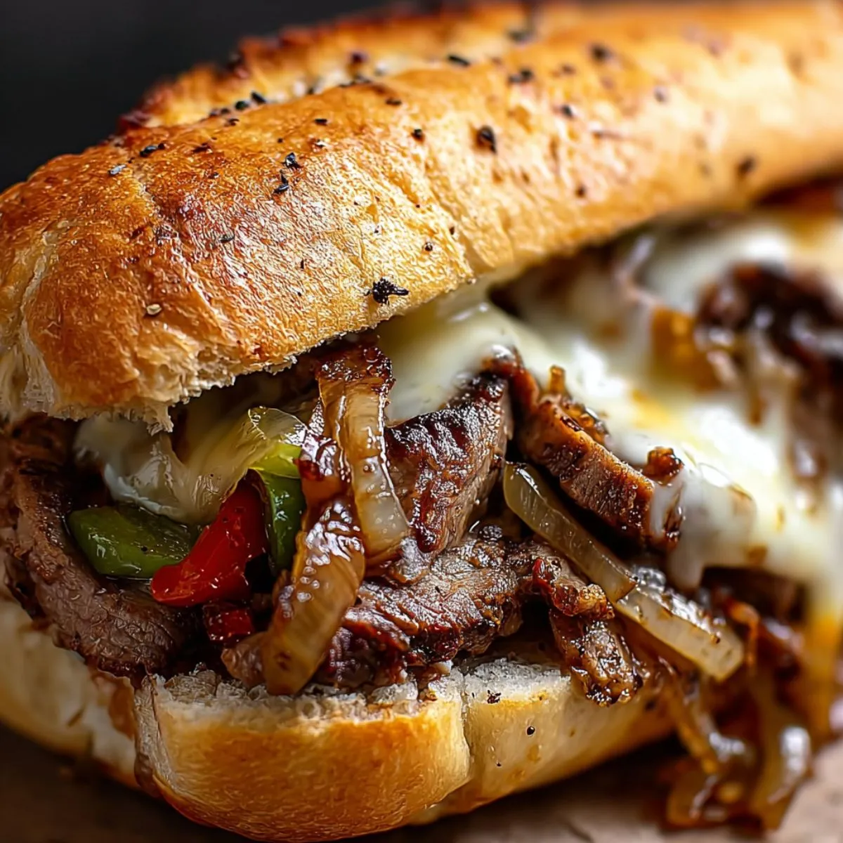 Philly-Style Sautéed Ribeye Cheesesteak Sandwich