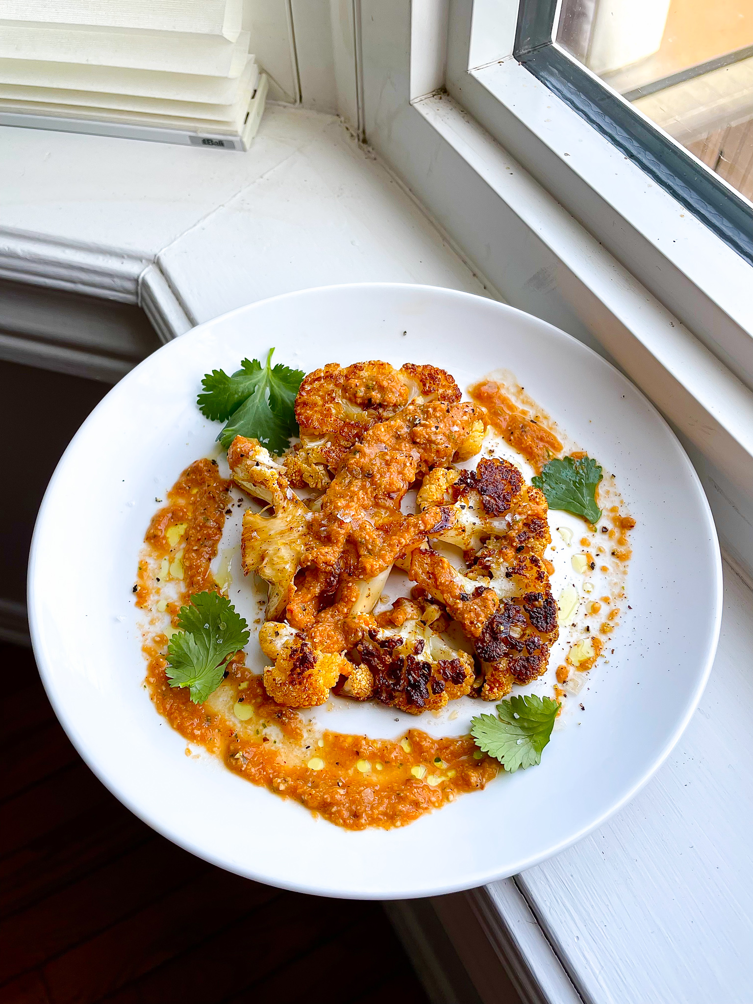Romesco-Spiced Roasted Cauliflower Steaks