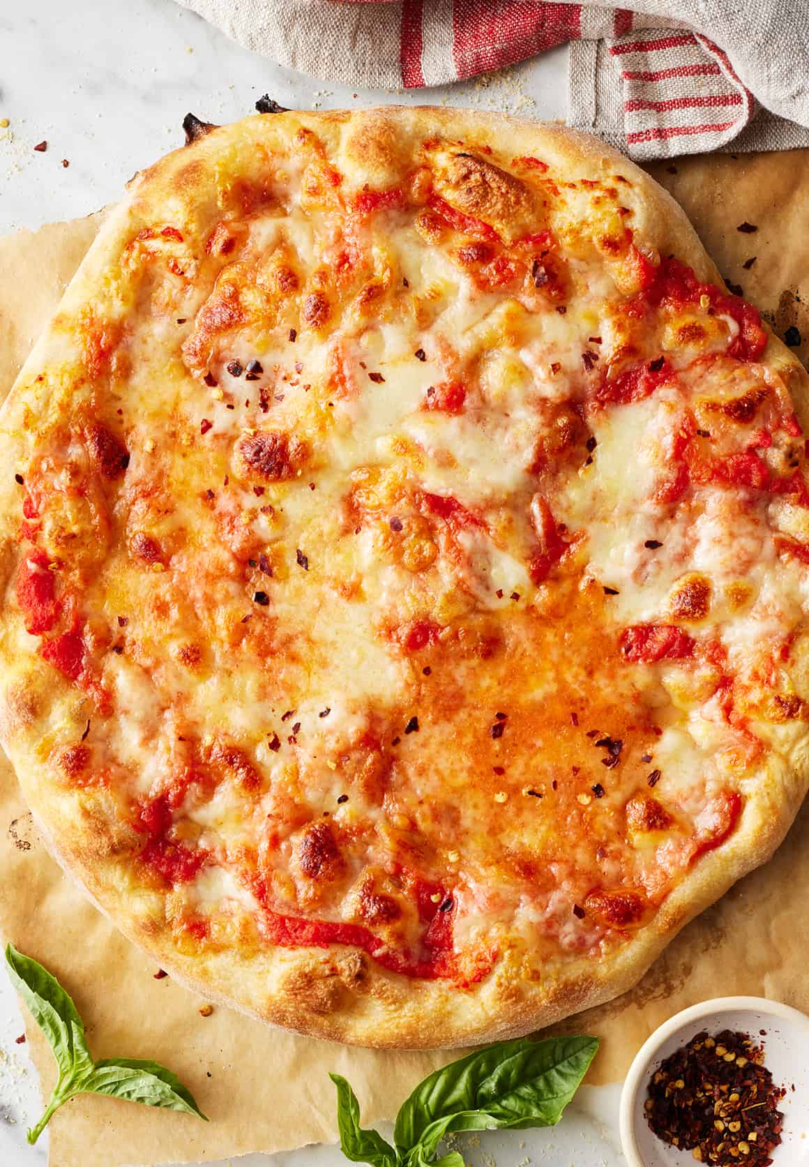 Thin-Crust Pepperoni and Mozzarella Punch Pizza
