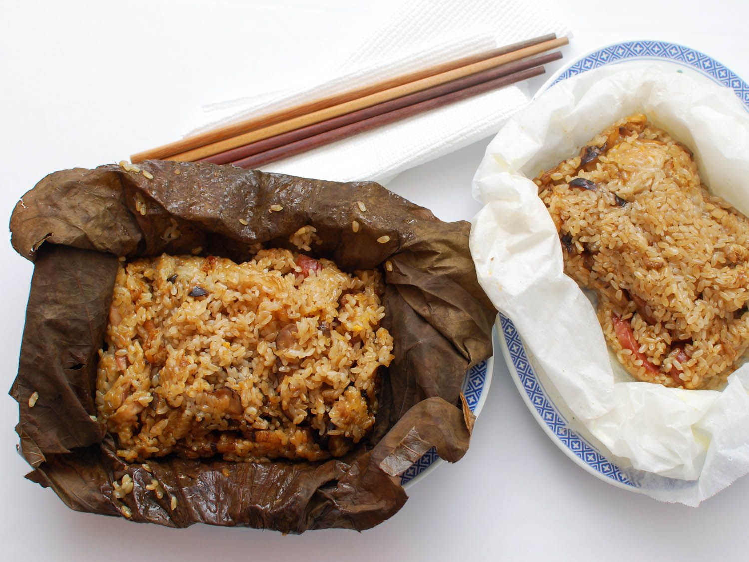 Lotus Leaf-Wrapped Sticky Rice with Chinese Sausage