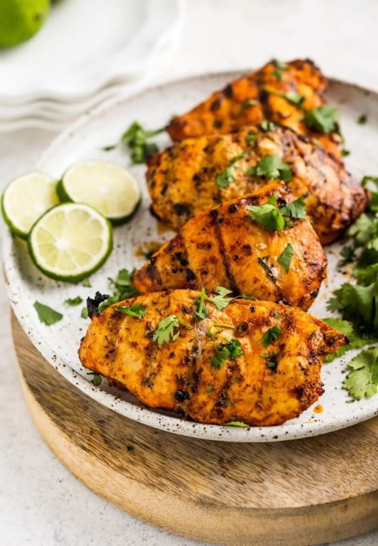 Grilled Chipotle-Lime Chicken Thighs with Roasted Corn Salsa