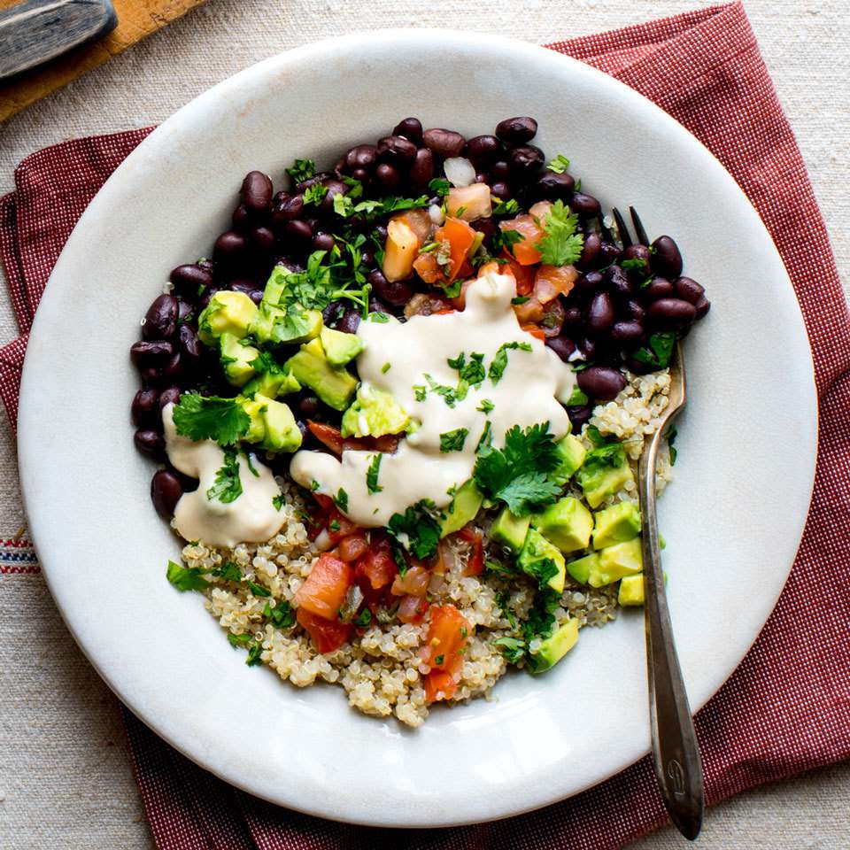 Molasses-Glazed Collard Green and Black Bean Burrito Bowl