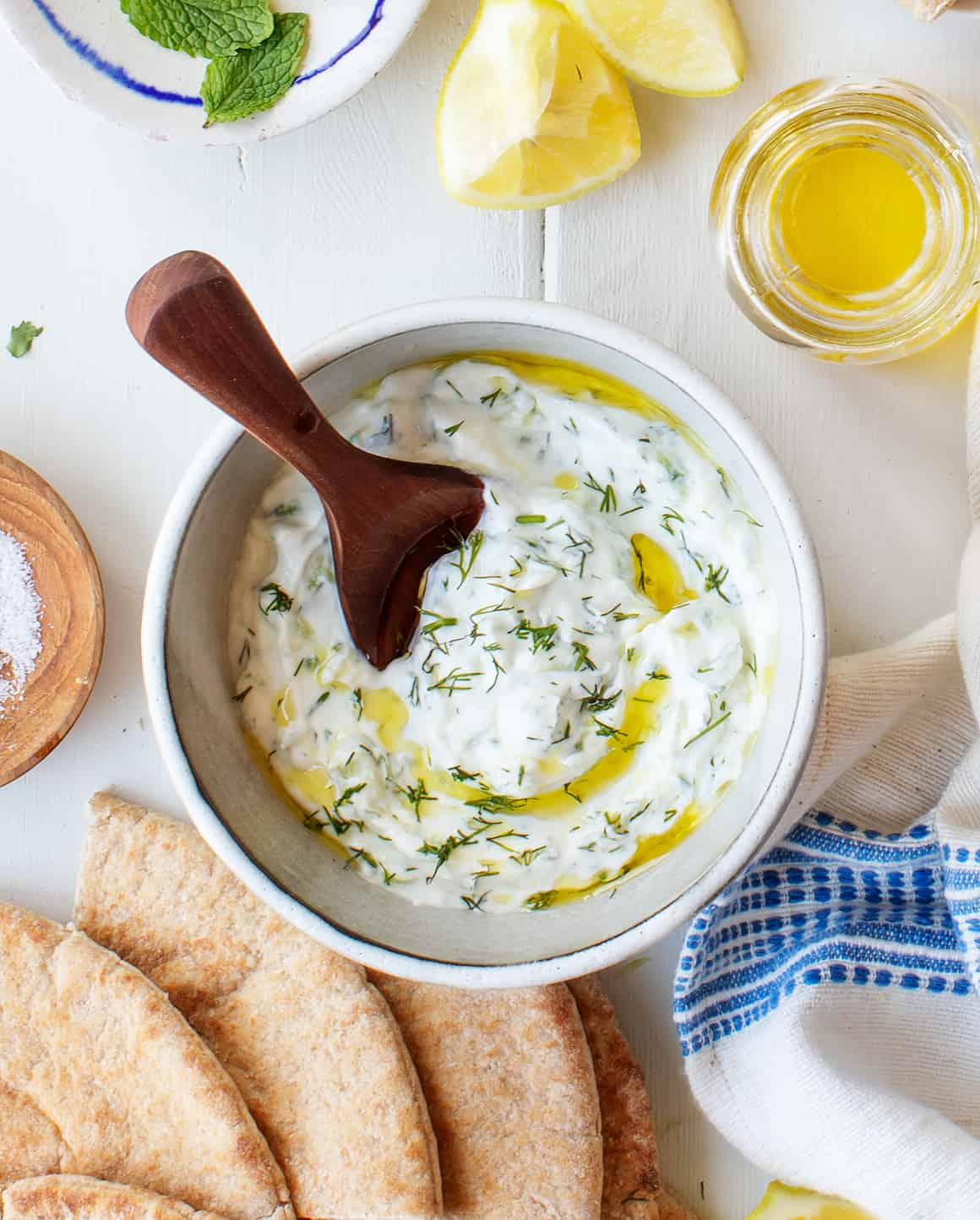 Baked Greek-Style Falafel with Tzatziki Sauce