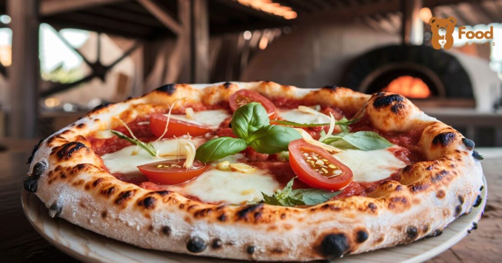 Wood-Fired Pizza with Spicy Tomato Sauce and Smoked Mozzarella