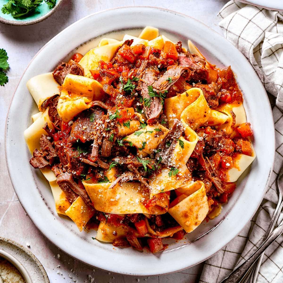 Slow-Cooked Lamb with Tomato and Feta Ragout