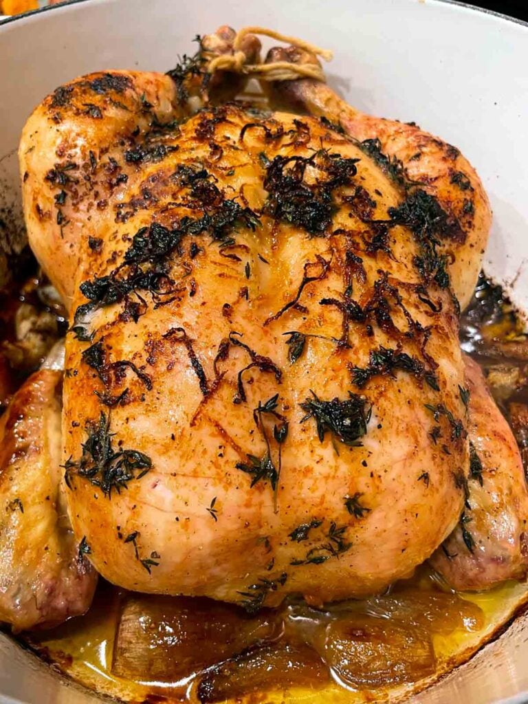 Oven-Roasted Mountain Home Chicken with Thyme and Shallots