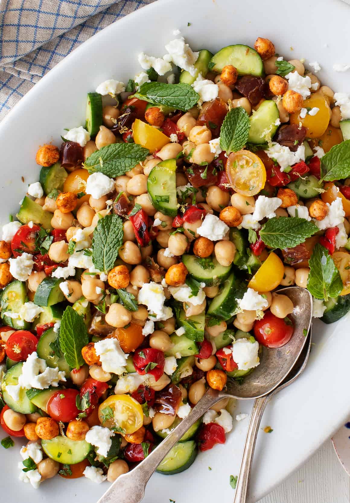 Hidden Object-Inspired Layered Mediterranean Chickpea Salad