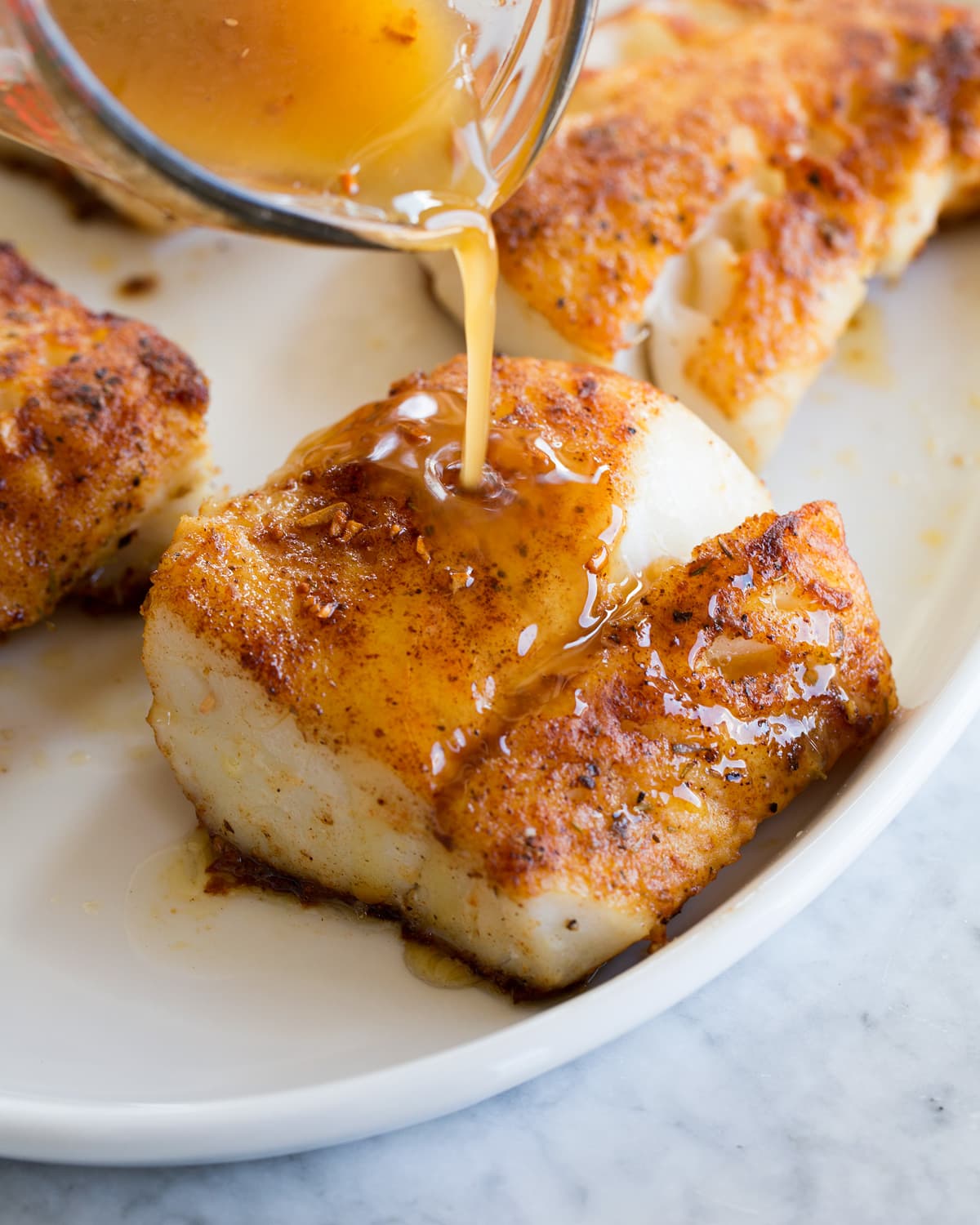 Pan-Seared Falkland Island Rock Cod with Lemon Butter Sauce
