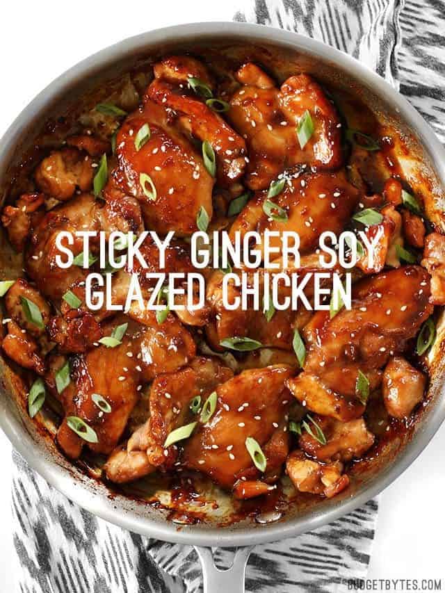 Soy-Glazed Grilled Chicken Thighs with Ginger and Garlic