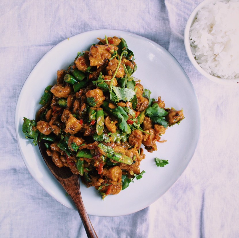 Stir-Fried Northern Thai Sausage with Sticky Rice