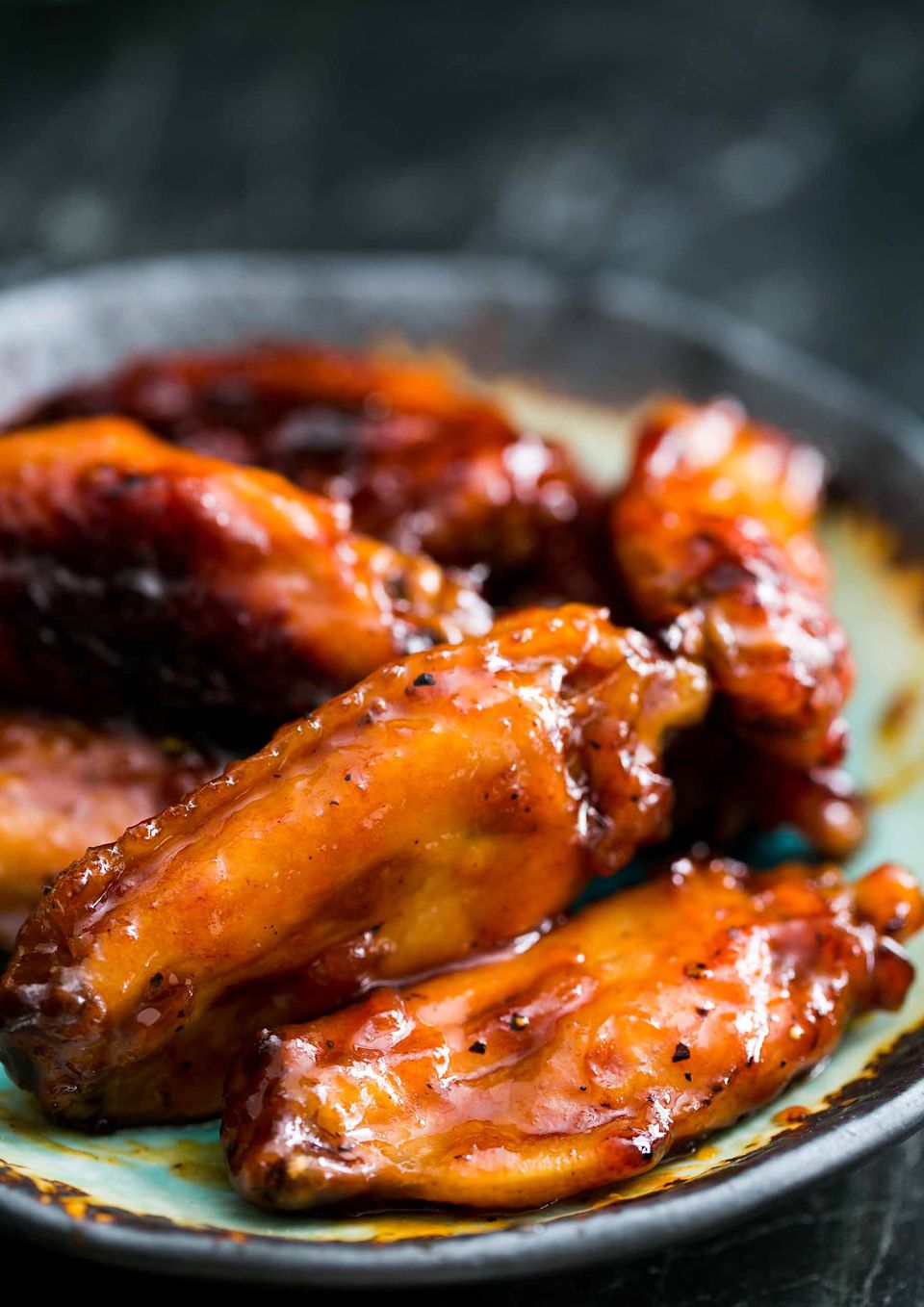 Smoky Chicken Wings with Blueberry Maple Glaze